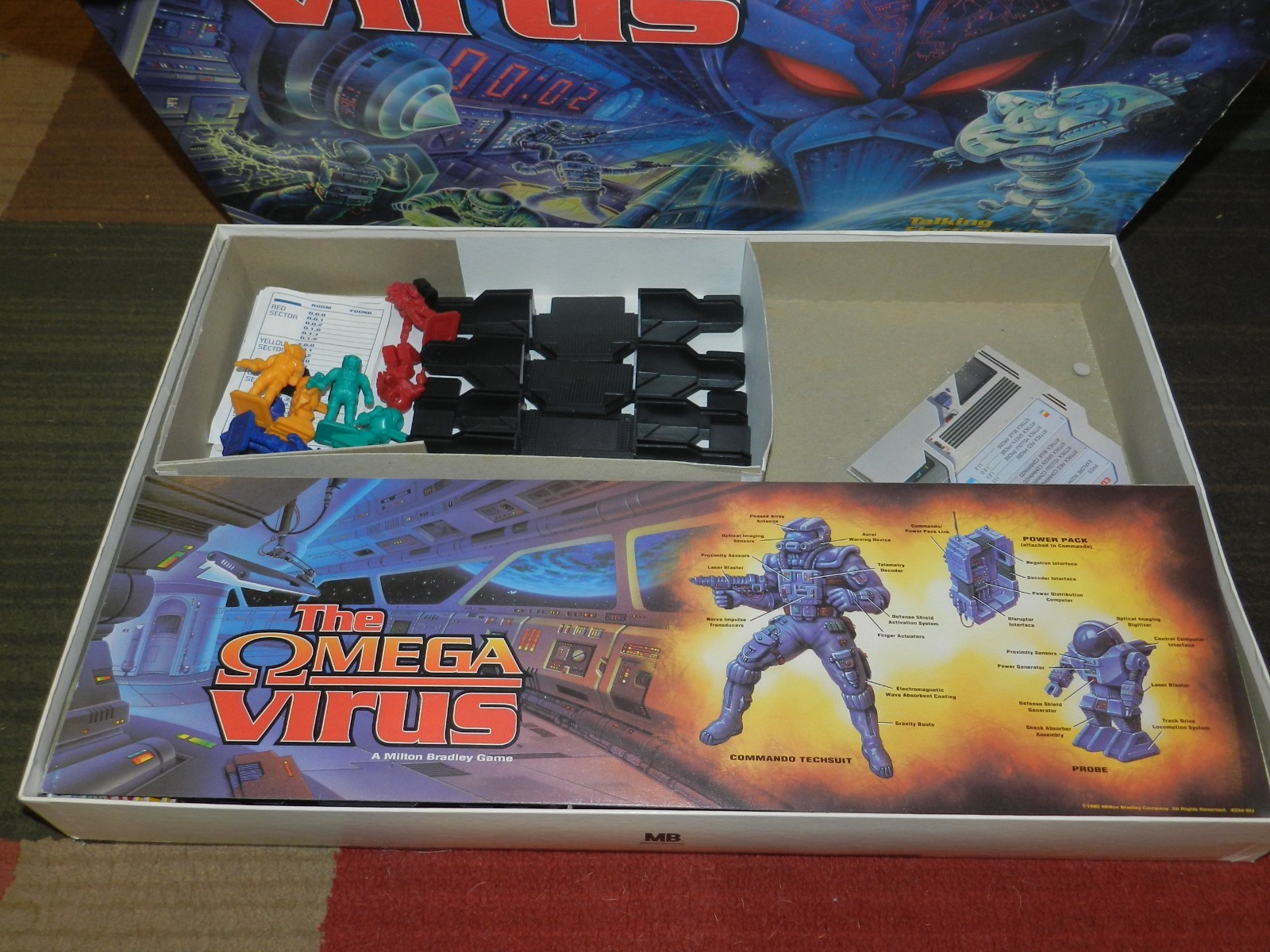 Vintage 1992 The Omega Virus Talking Electronic Board Game 100% Complete -Tested