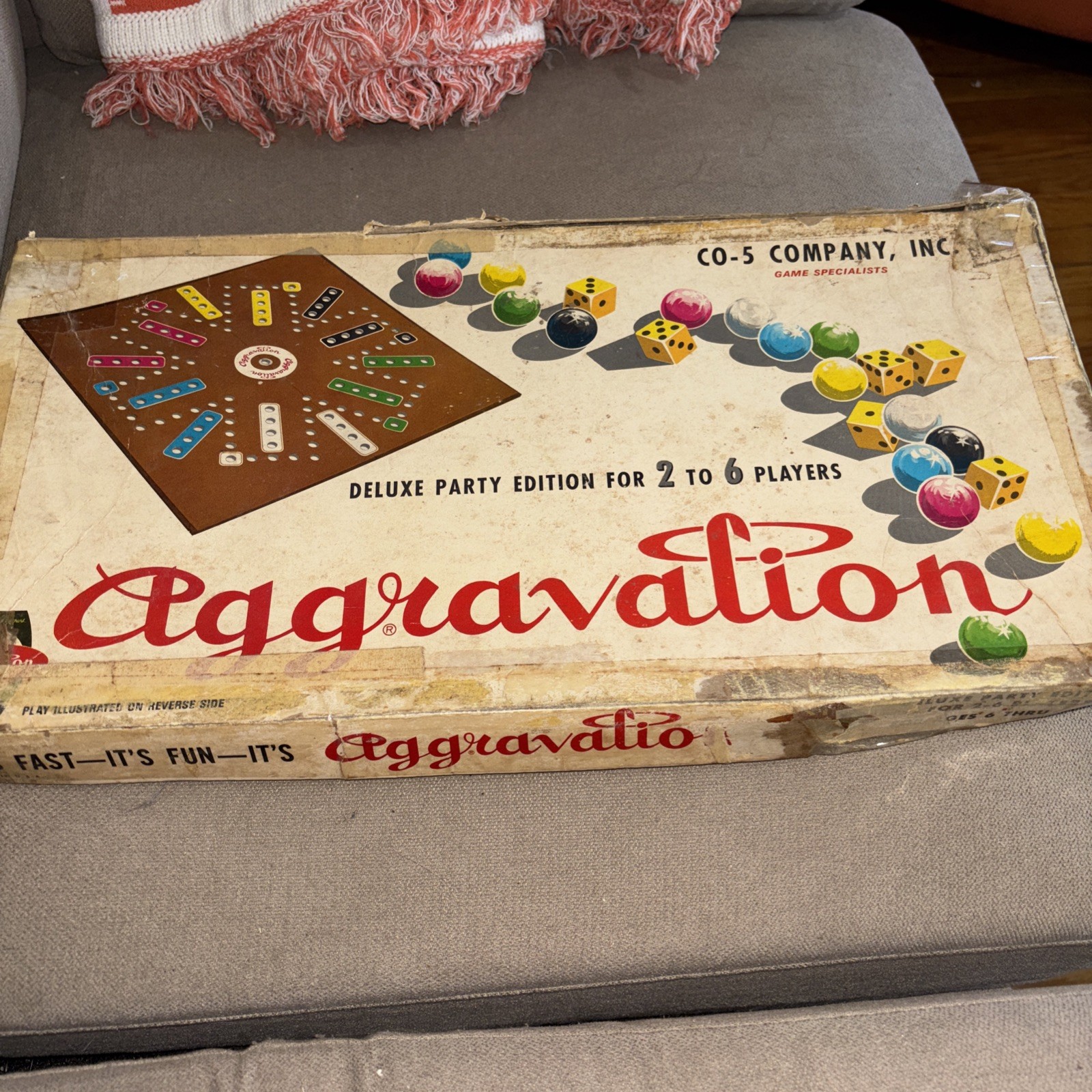 VINTAGE 1960’s Aggravation Board Game Deluxe Party Edition