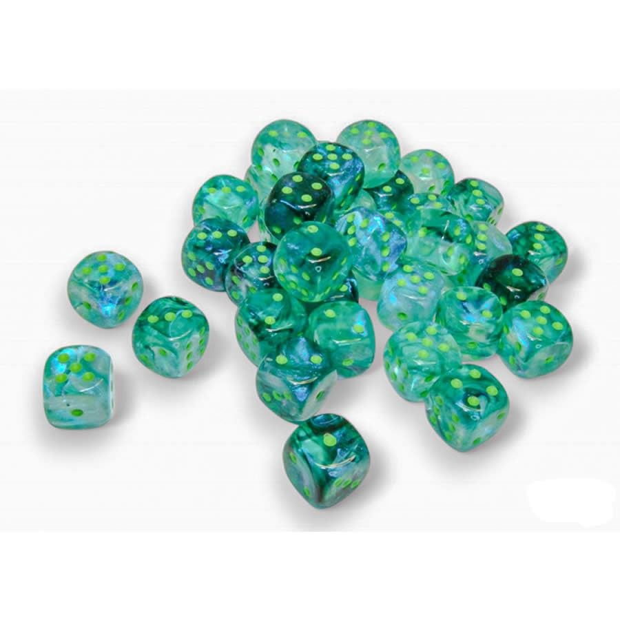 Chessex – Borealis 12mm D6 Dice Block – Kelp