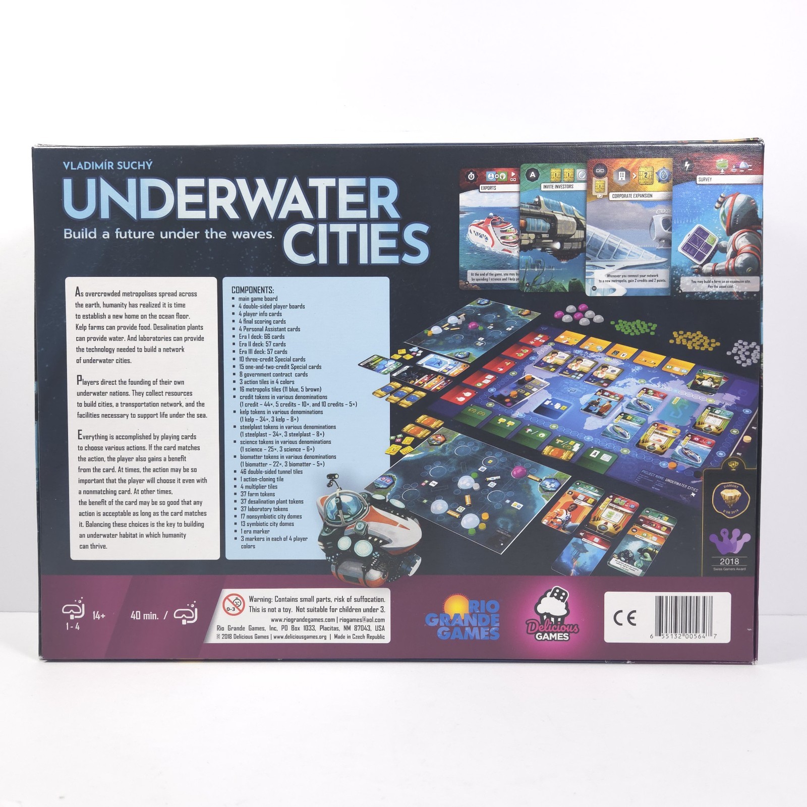 Underwater Cities Board Game Promo Included Complete Rio Grande Games V. Suchy