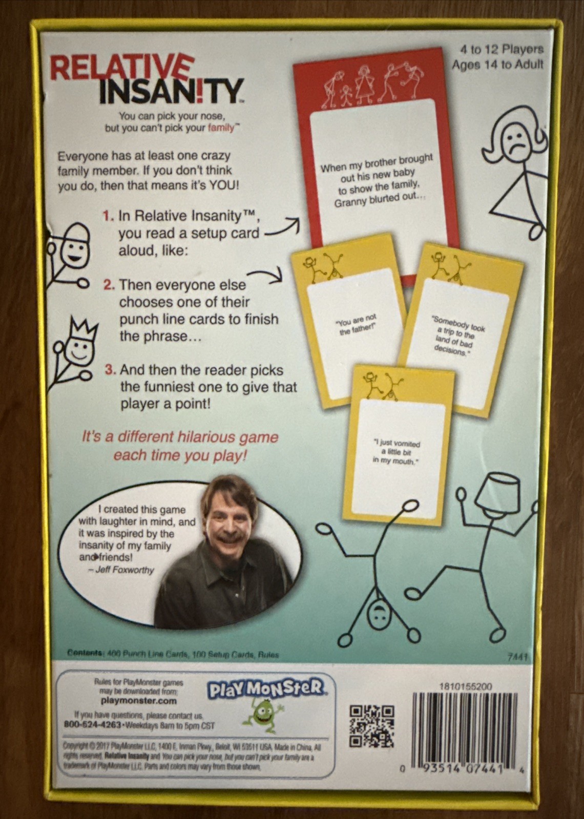 Relative Insanity Party Family CardGame – Cards Sealed By Playmonster