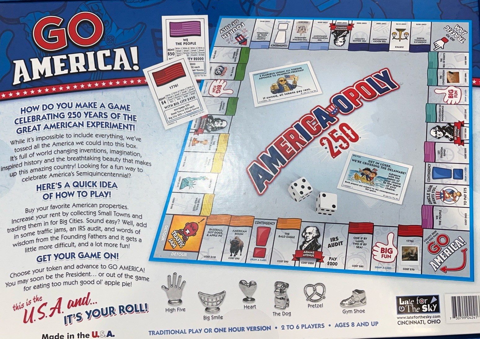 NIB – America-Opoly – 250th Board Game – 2026 For 2 to 6 players Ages 8 and up.