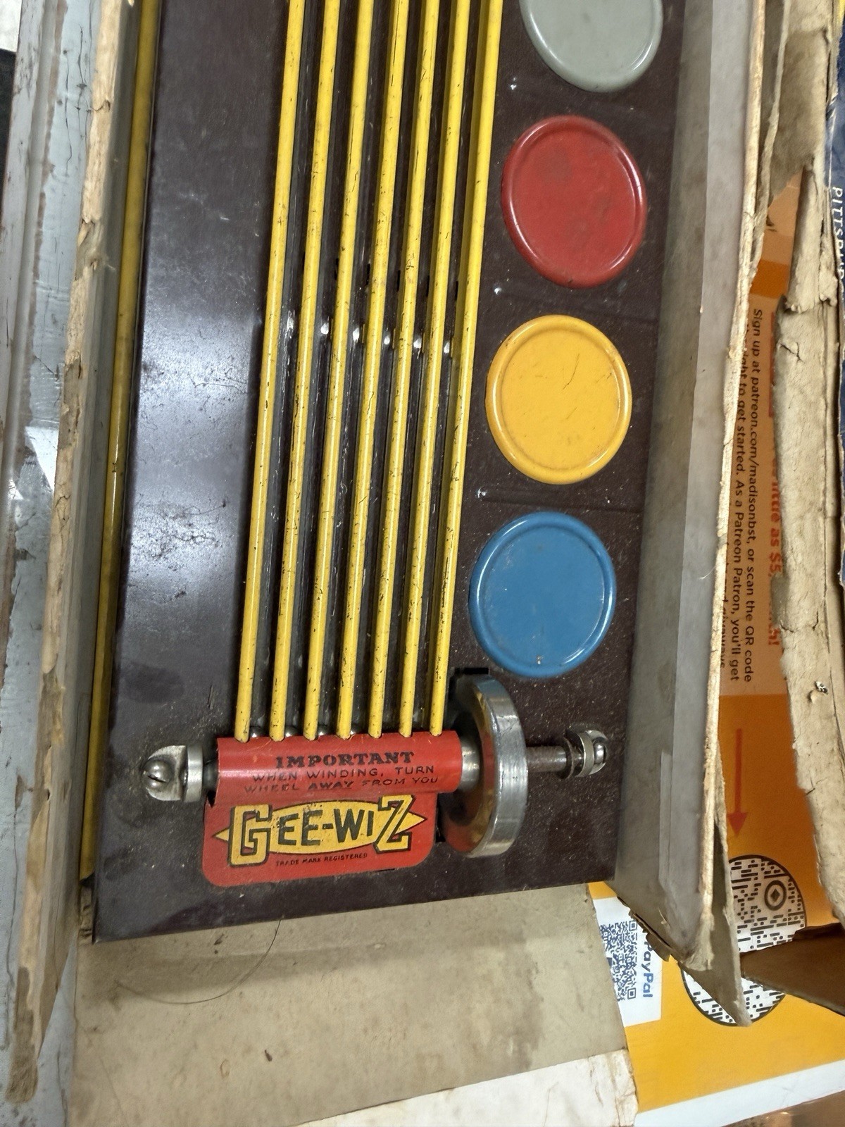 Vintage Wolverine Gee-Wiz No.40 Horse Racing Tin Game with Box