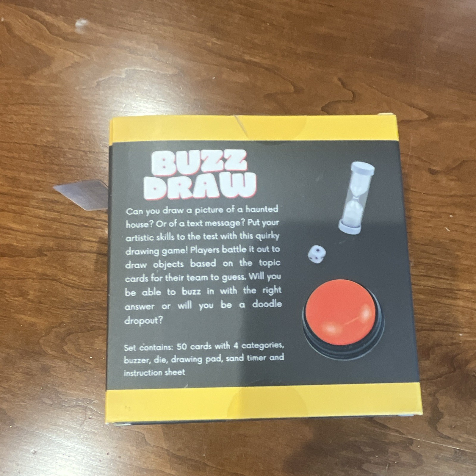 Great Games Buzz Draw Party Drawing Game w/ Buzzer, 2+ Players, Ages 12+