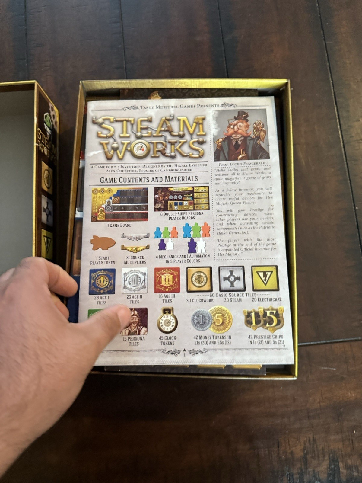 Steam Works Board Game 2015 TMG Tasty Minstrel Games Complete TTT1016