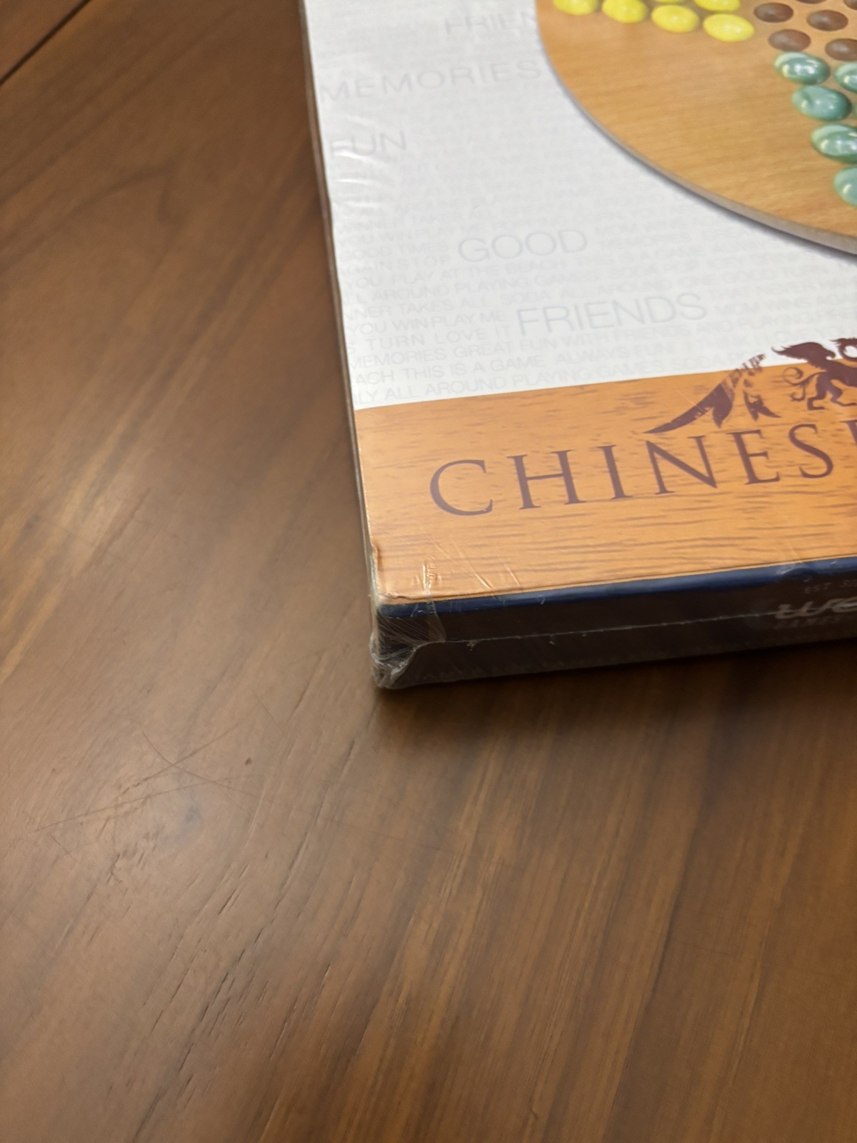 WE Games Solid Wood Chinese Checkers Set Glass Marbles 11.5 Inch NEW Sealed ‘07
