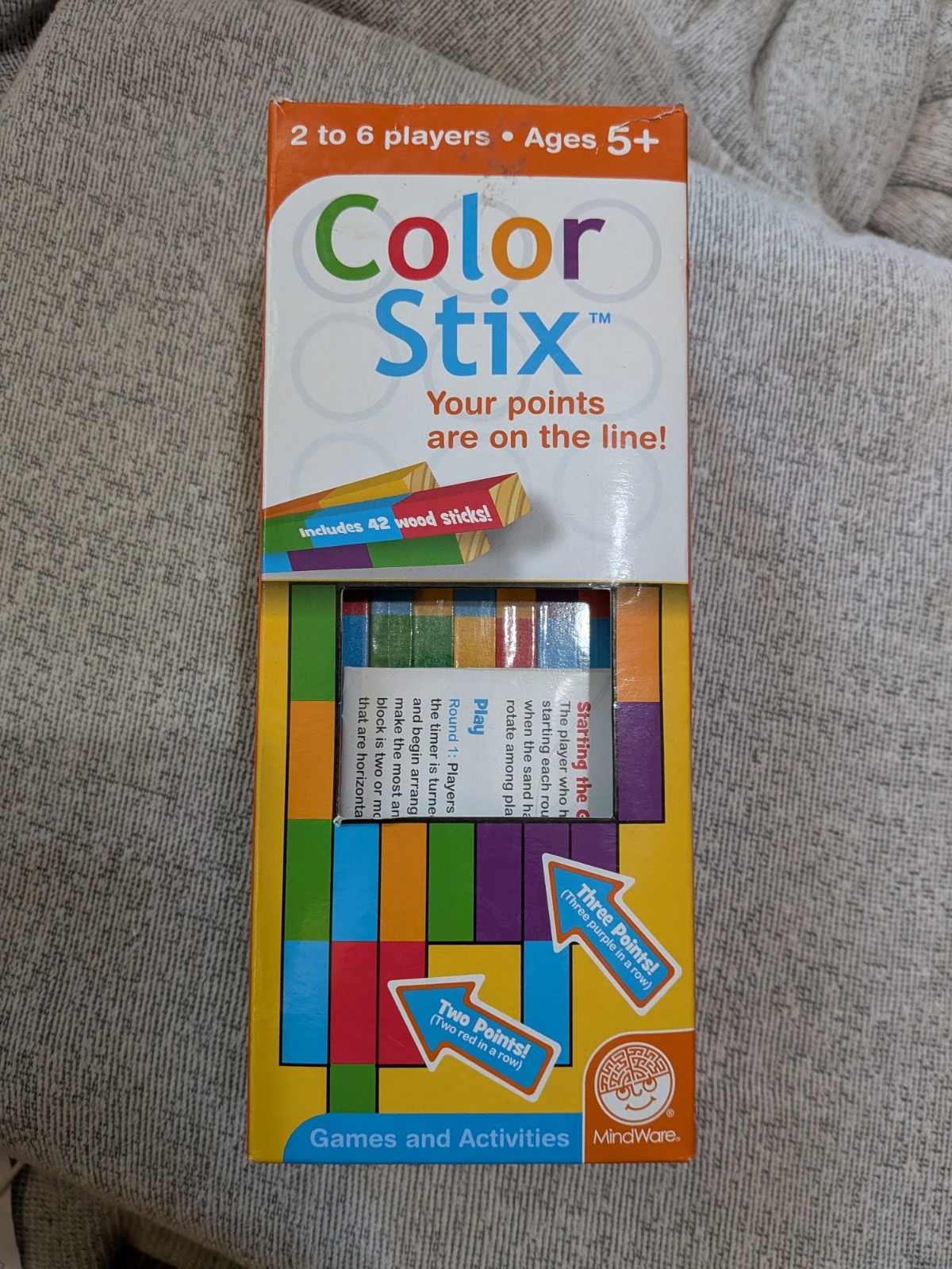 MindWare Color Stix Strategy Board Game Timed 2-6 Players Ages 5+