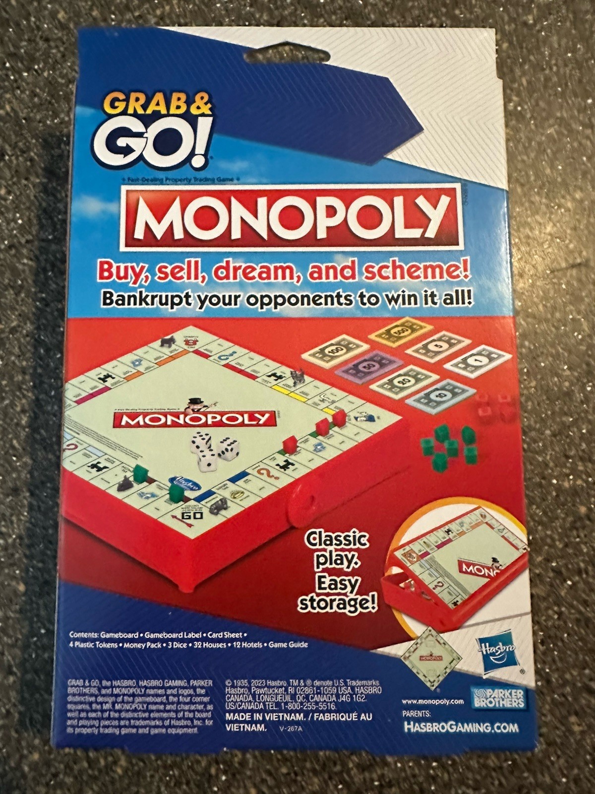 Monopoly Grab and Go Game (Travel Size) – Brand New