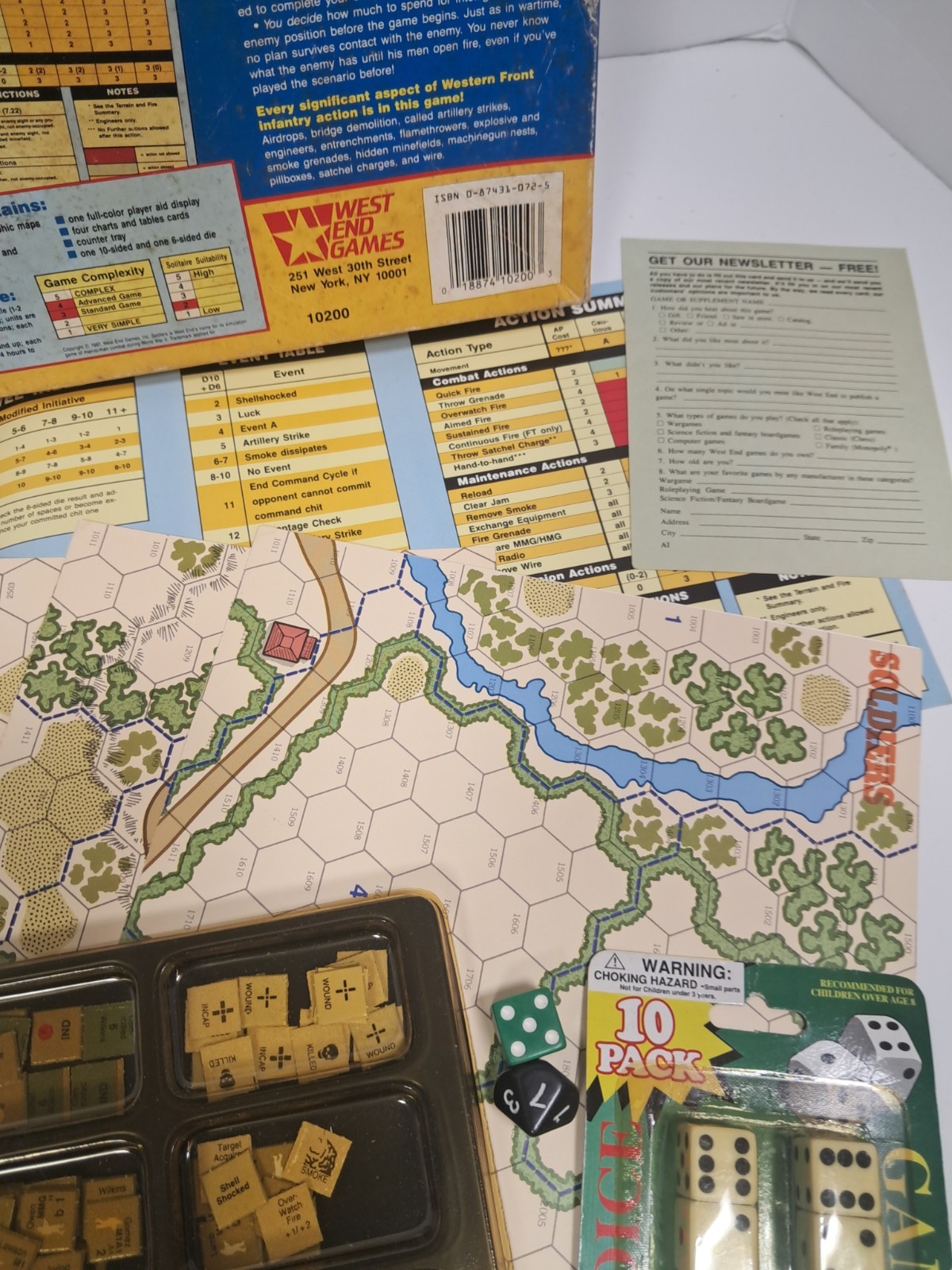 West End Games – SOLDIERS: MAN TO MAN COMBAT IN WWII – Used – With Box – 1987