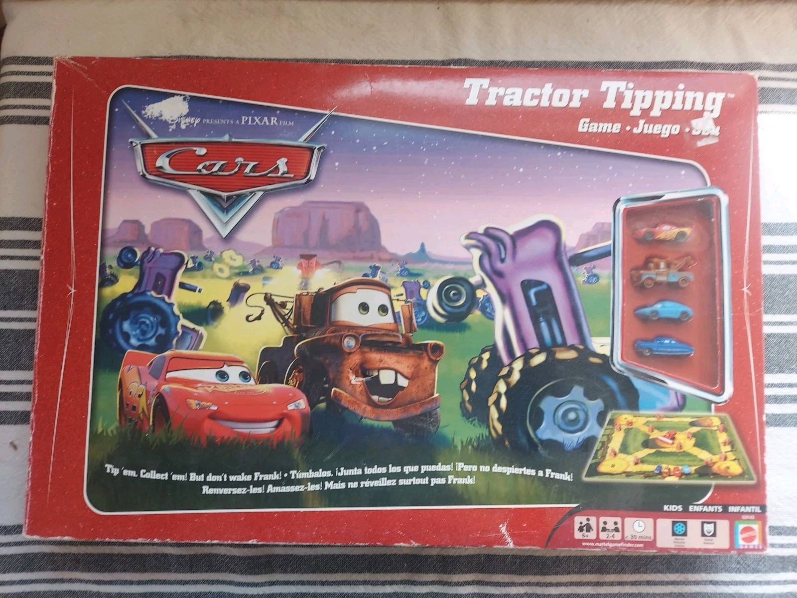 Vtg Disney Pixar Cars Tractor Tipping Board Game by Mattel 100% Complete 2006