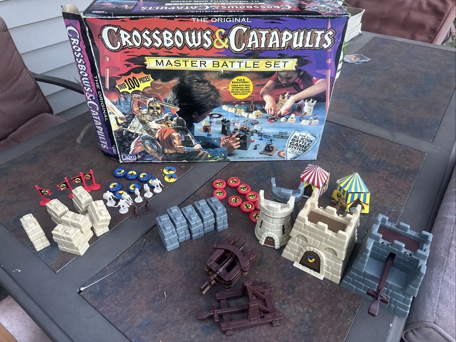 Crossbows And Catapults Master Battle Set 1997 Cadaco With Box Incomplete