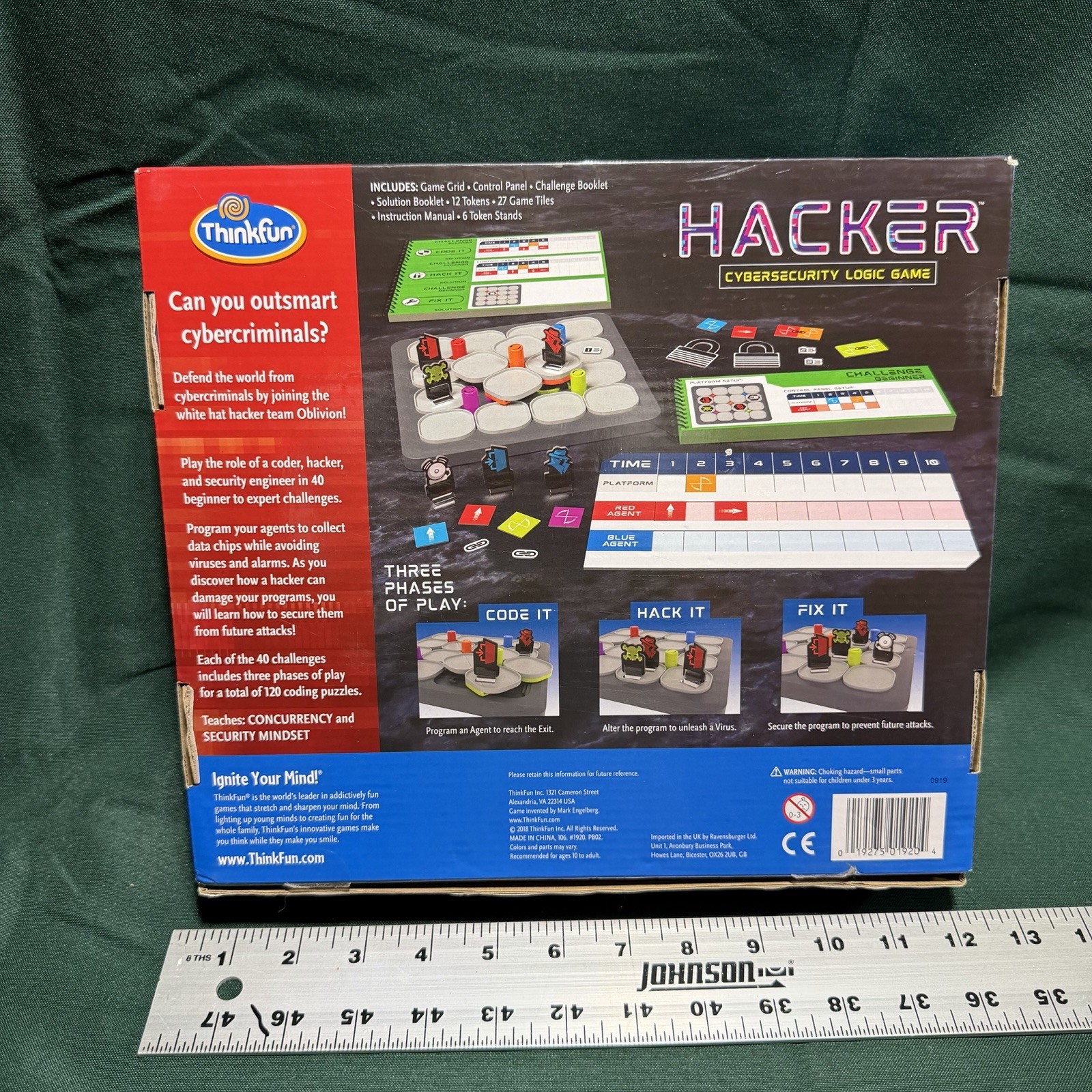 Thinkfun HACKER Cybersecurity Logic Game Puzzle Mensa STEM Homeschool Ships Free