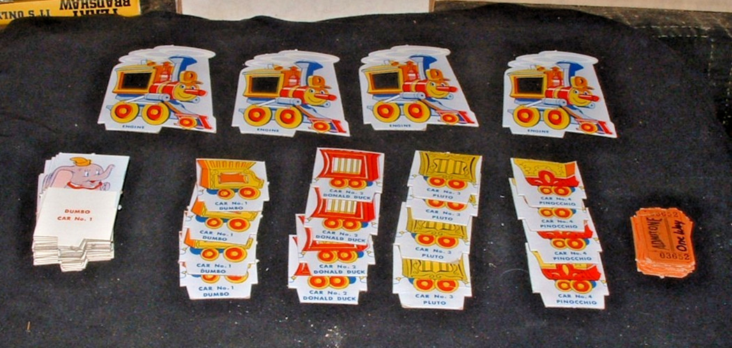 VINTAGE 1950s Disney CASEY JR Train Board Game Gardner Co Spinner Tickets Nice