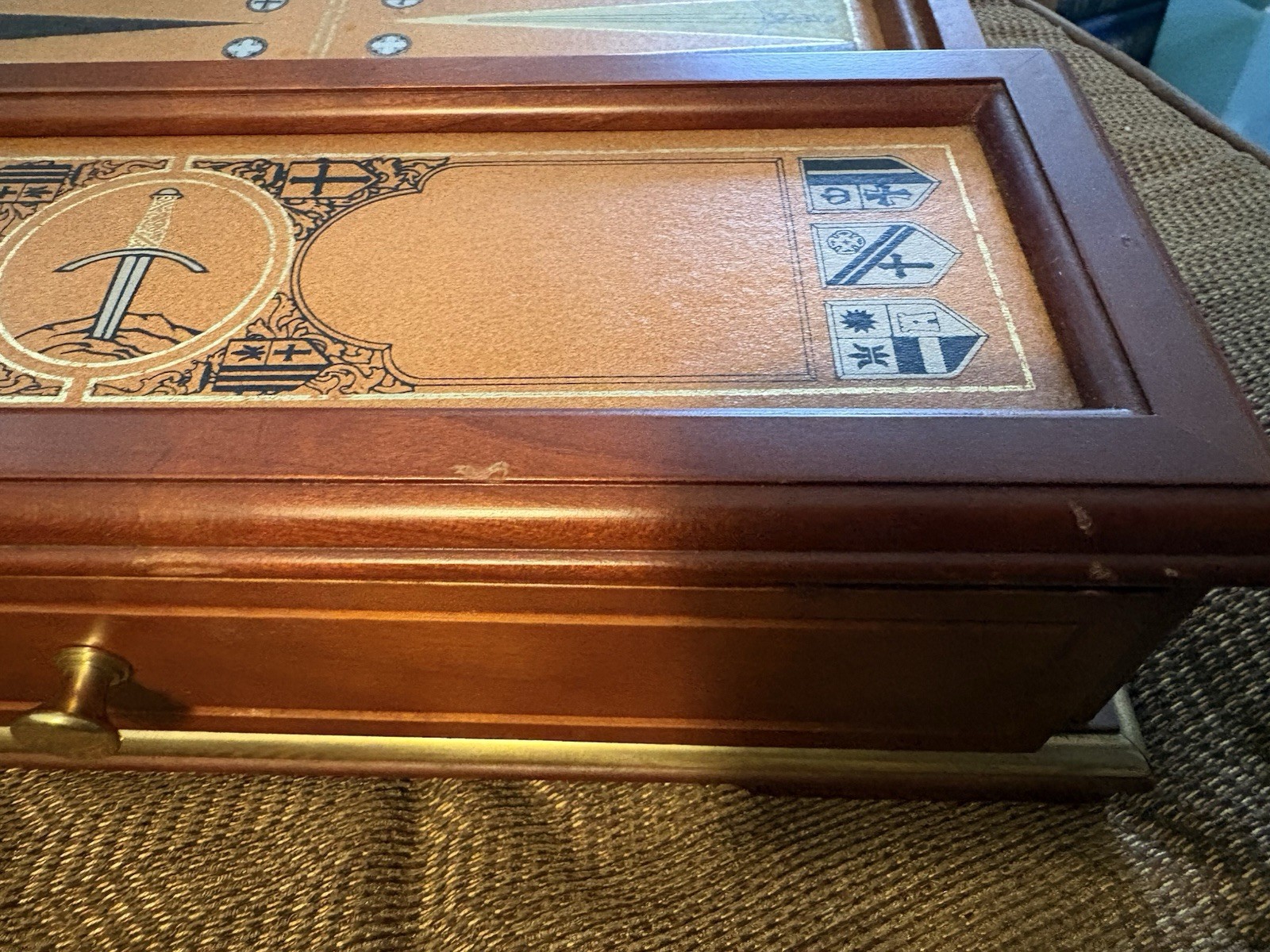 Vintage Franklin Mint Excalibur Backgammon Set 1986 Limited Edition All 30 Coins