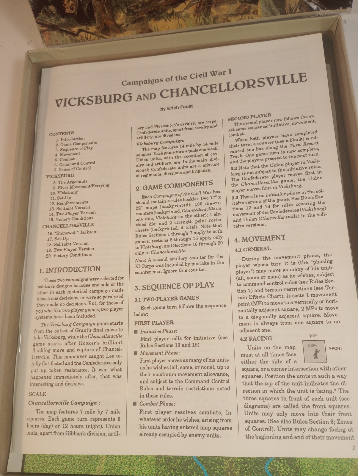 CAMPAIGNS CIVIL WAR Vicksburg Chancellorsville Board Game COMPLETE 3W 1992 OOP