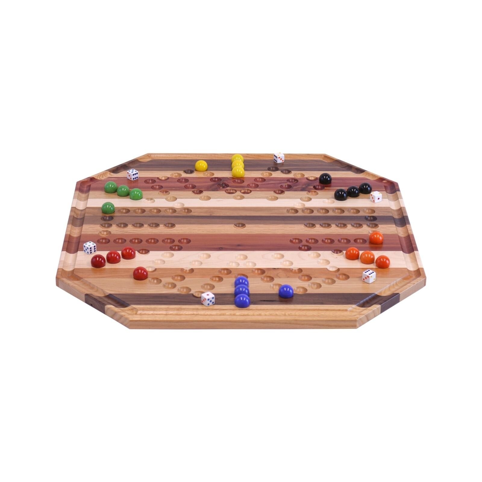 Wahoo Aggravation Marble Game Board Set – Multiple Wood Species – Large 24″…