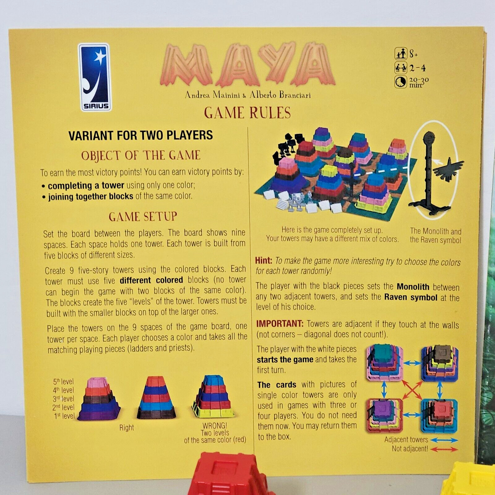 MAYA by Sirius Board Games 2011 Complete