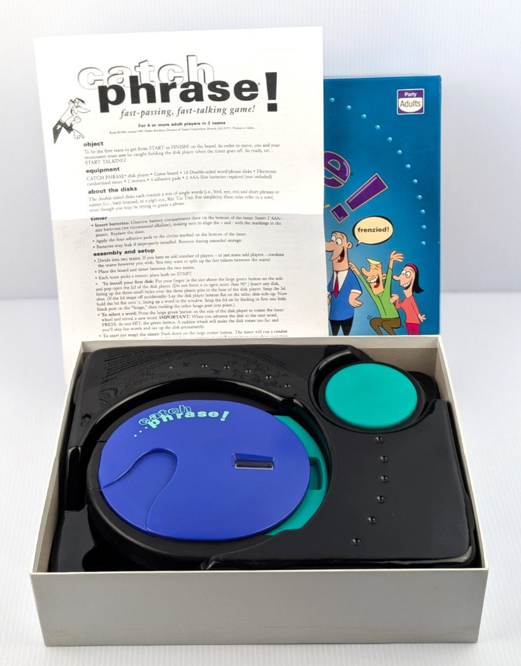 Catch Phrase Board Game 100% COMPLETE 1994 Vintage Timer Tested & Works