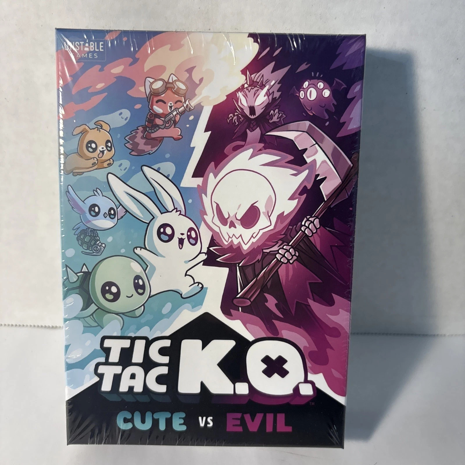 Tic Tac KO Cute vs Evil Card Game NEW 8+ K.O. 2-4 Players Unstable Games New