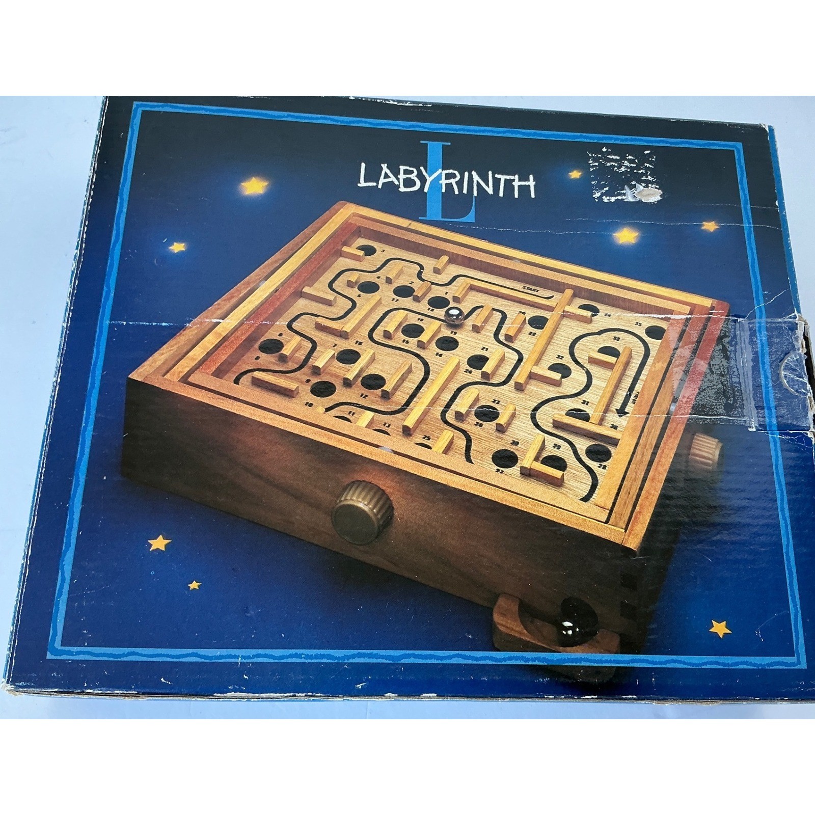 Dayton Hudson Vintage 1993 Labyrinth Wooden Maze Game Skill Challenge One Marble