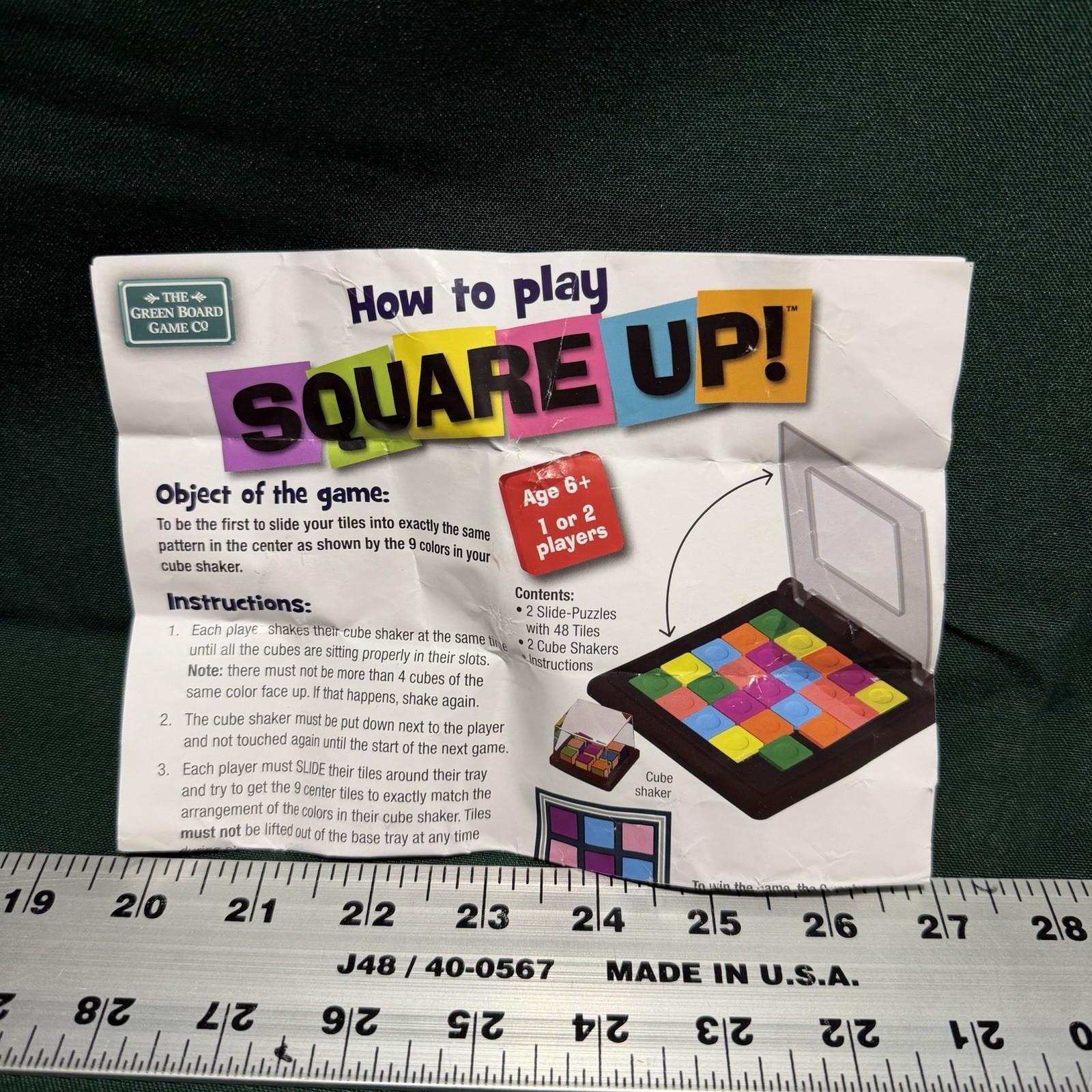 SQUARE UP! Board Game – MindWare – Puzzle Pattern Challenge – Complete – Rubik