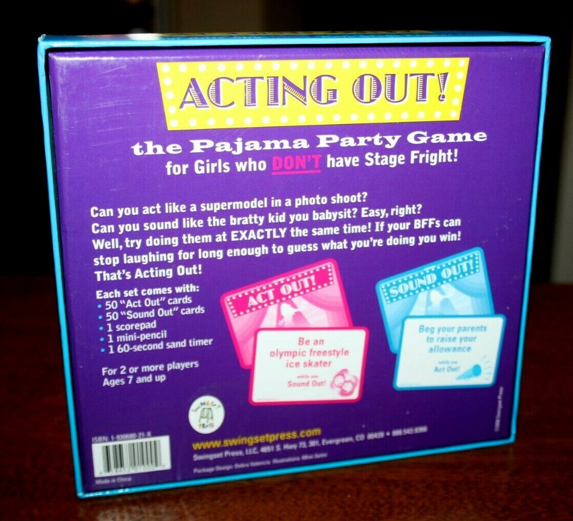 Acting Out! The Pajama Party Game For Girls Who Don’t Have Stage Fright!