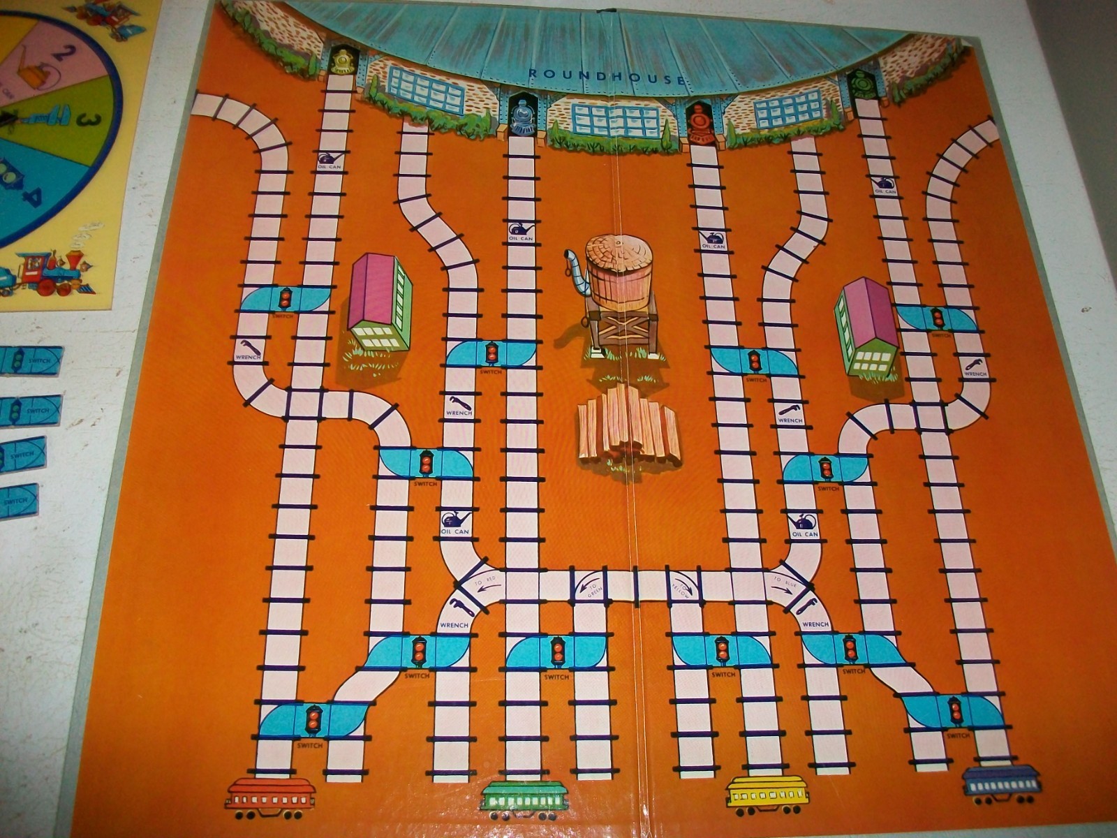 Selchow & Righter 1957 – ENGINEER – The Rambling Railroad Game (Complete)