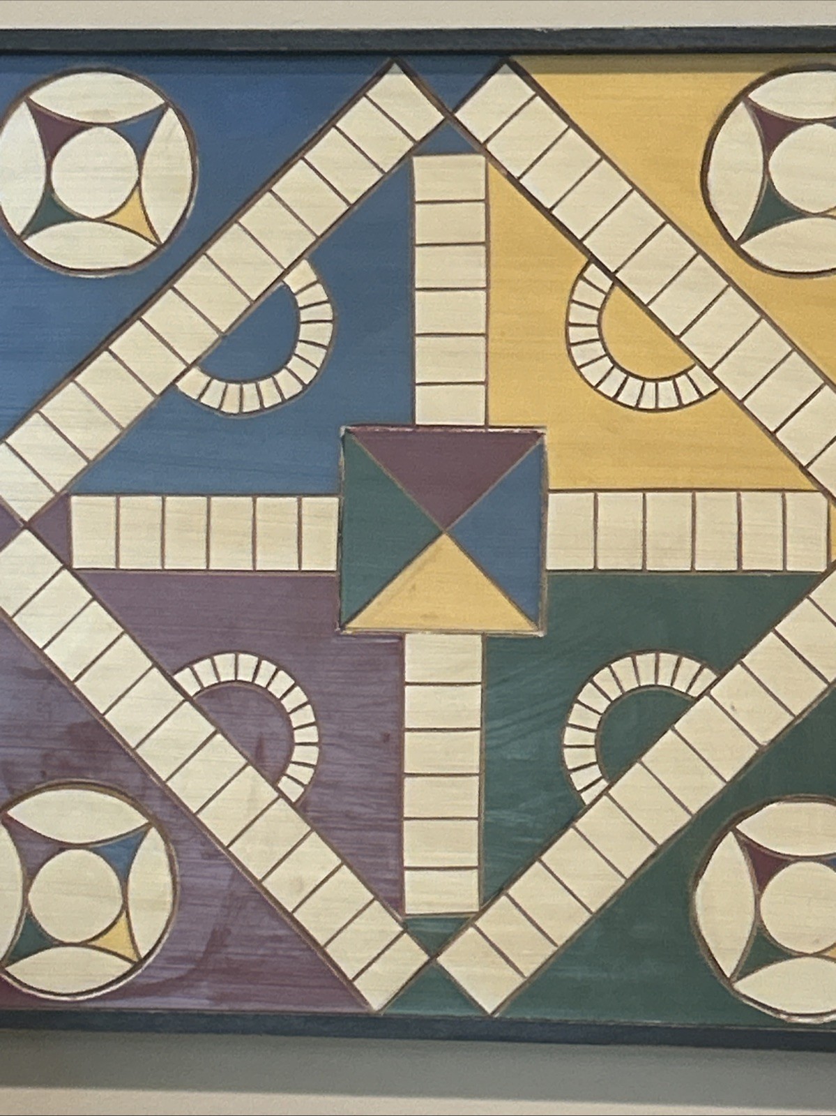 Vintage 2001 Tender Heart Treasure Parcheesi Board 11″ Square Game Board Decor