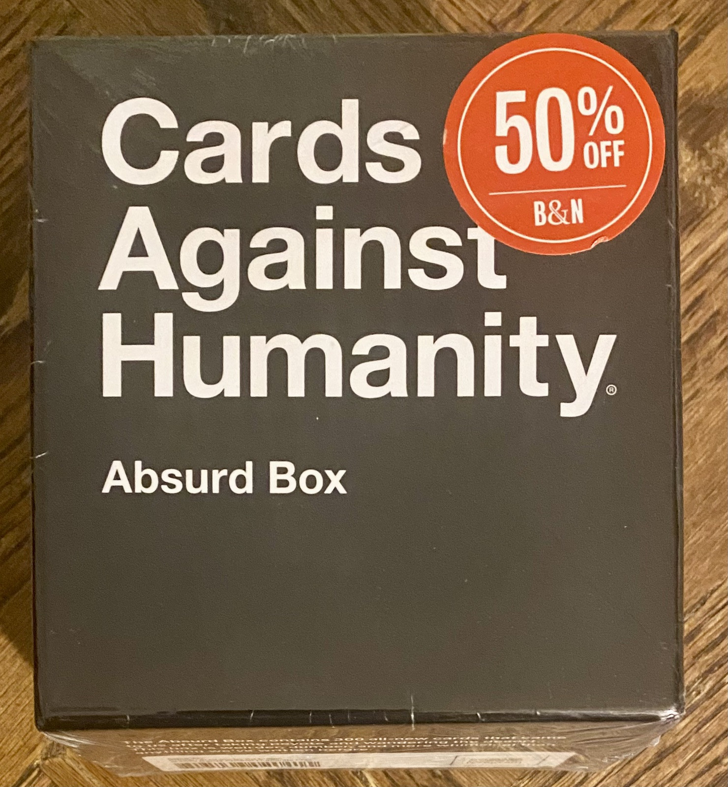 CARDS AGAINST HUMANITY ABSURD BOX VERSION 1.0 300 CARDS FACTORY SEALED