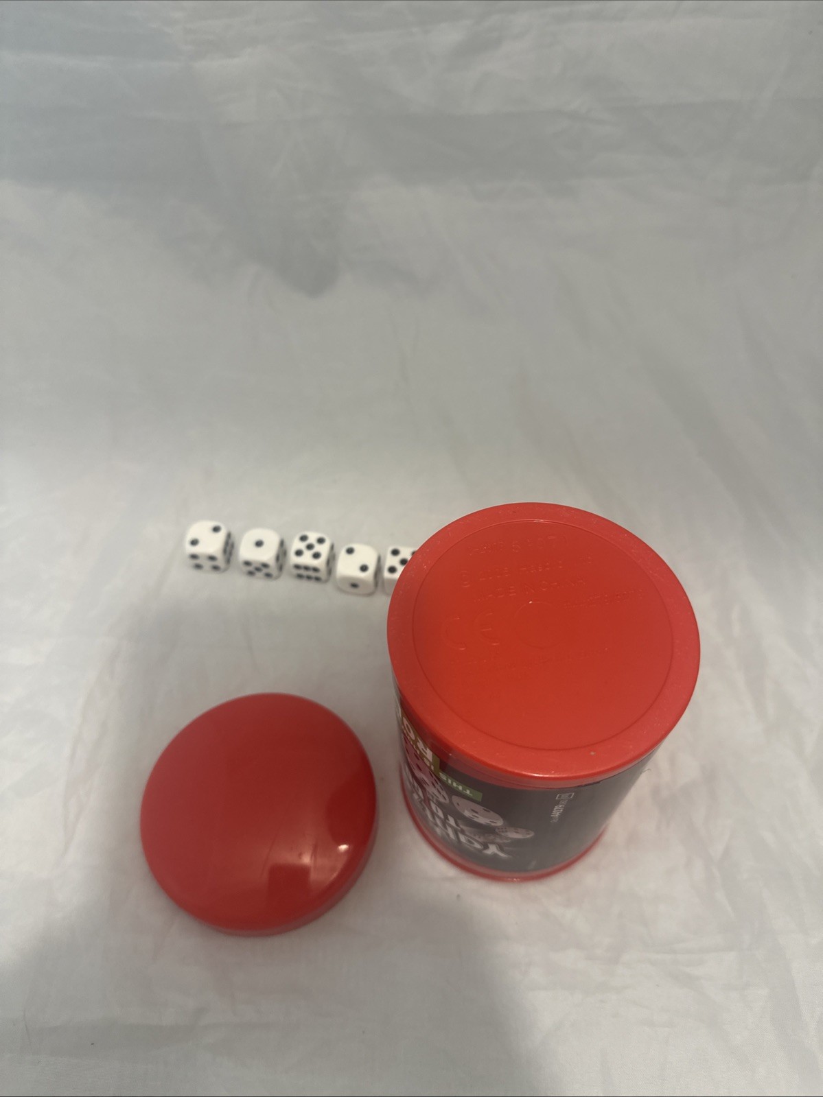 YAHTZEE TO GO TRAVEL GAME Container And 5 Dice – No Score Sheets Or Instructions