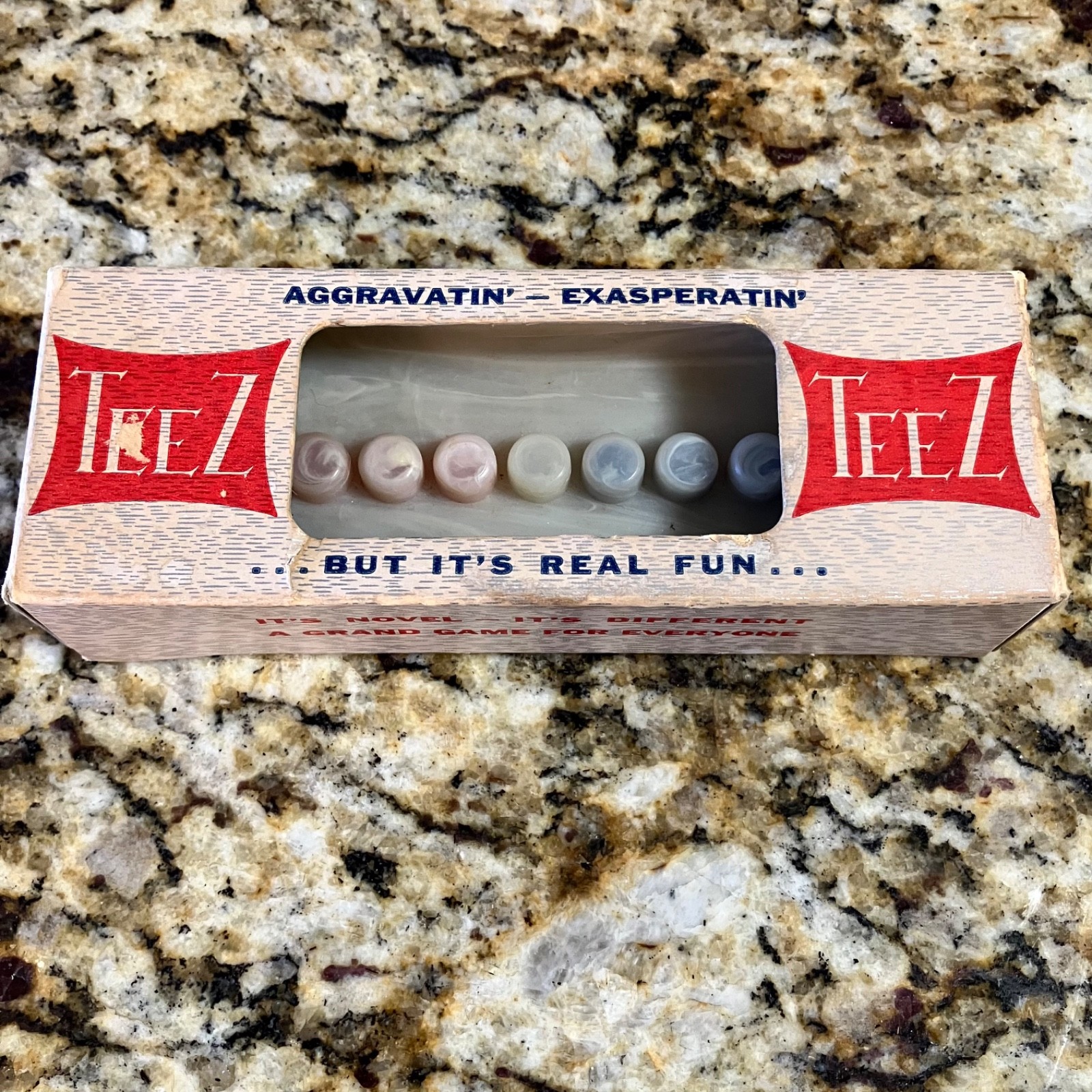Vintage 1954 Teez Teez Peg Traditional Game in Box, USA