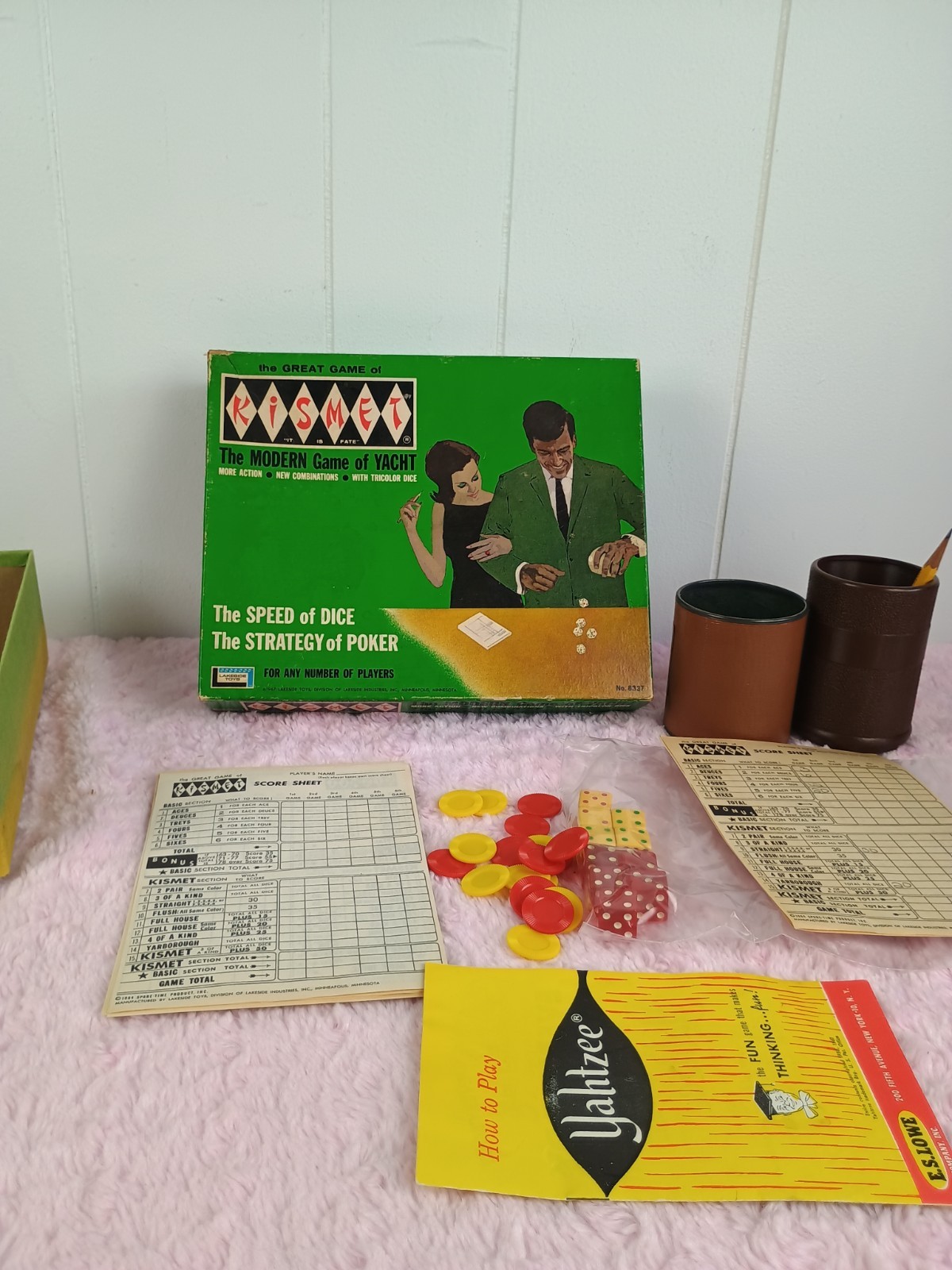 1967 KISMET VTG Dice Game Lakeside Toys Modern Game Of Yacht 8337 Extra score