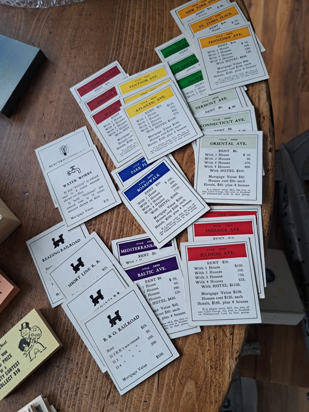 Vintage 1940’s Monopoly Game Set By Parker Brothers USA See Photos