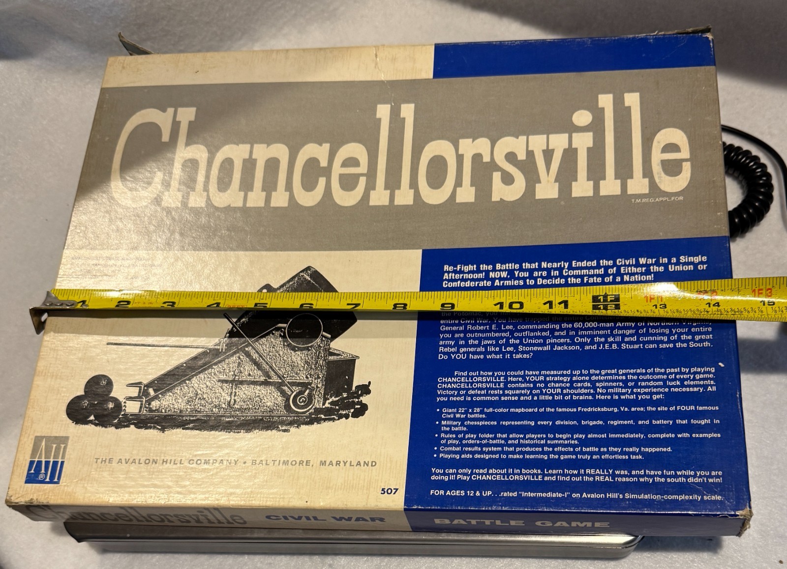 Chancellorsville Board Game LETTER American Civil War Some Unpunched 1974 2nd Ed
