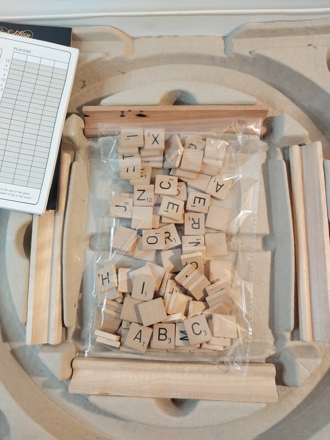 1989 Delux Edition Milton Bradley Scrabble Game Rotating Turntable