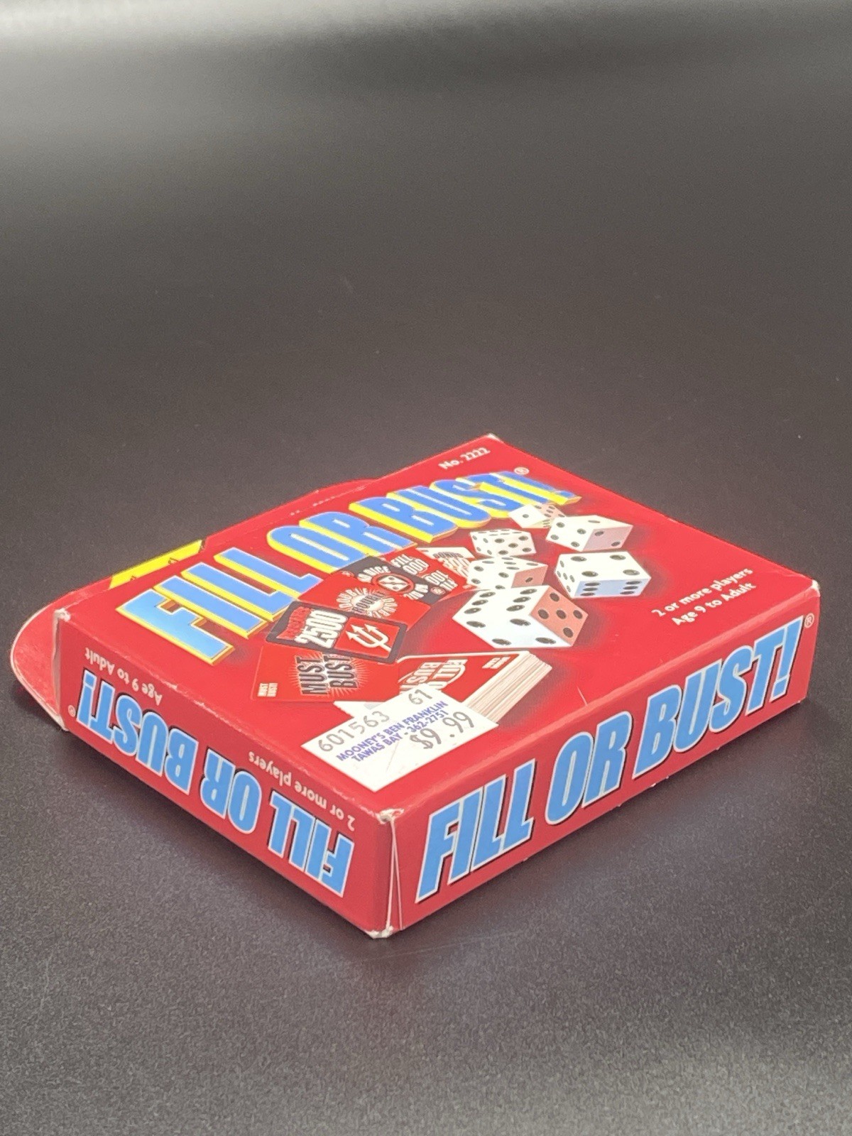 FILL OR BUST! Dice Card Game No. 2222 (Bowman Games 2009) Complete