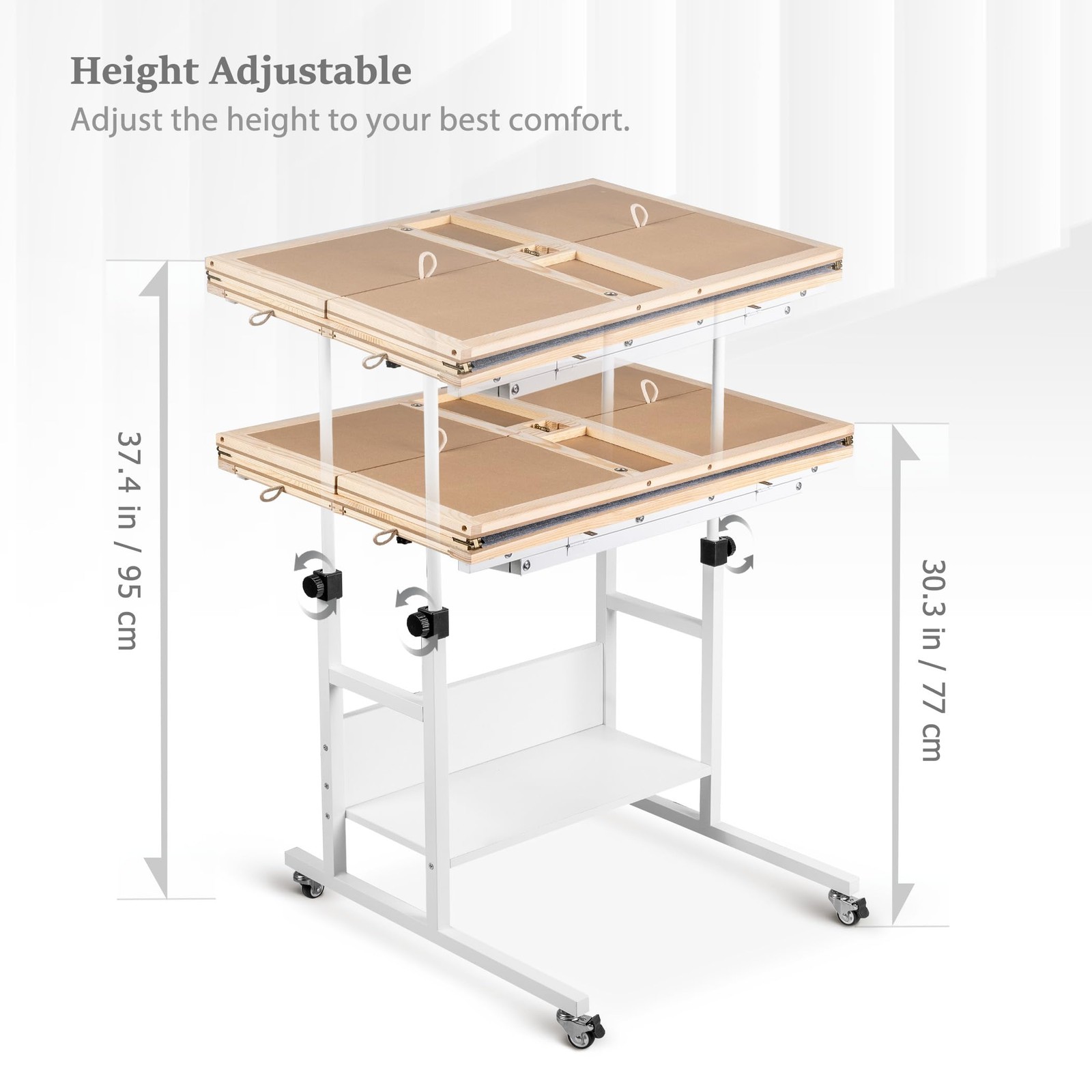 Puzzle Table Foldable 2000 Piece Tilting 8 Drawers Storage WGPTZ Becko Foldaway