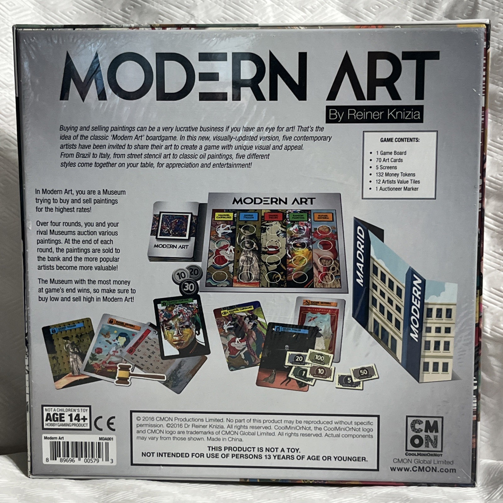 Modern Art By Reiner Knizia Board Game 2016 CMON Ages 14+ 3-5 Players Sealed