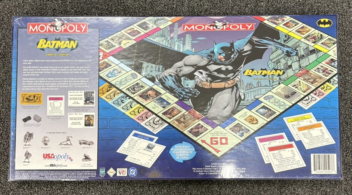 NEW MONOPOLY BATMAN COLLECTORS EDITION BOARD GAME SEALED DC COMICS S (MVP039818)