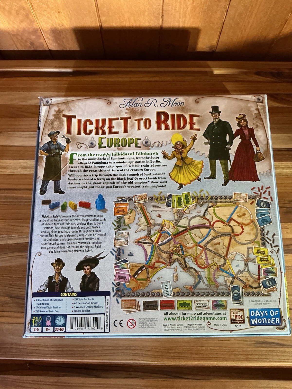 Days of Wonder Ticket to Ride Europe Board Game Alan R Moon Complete