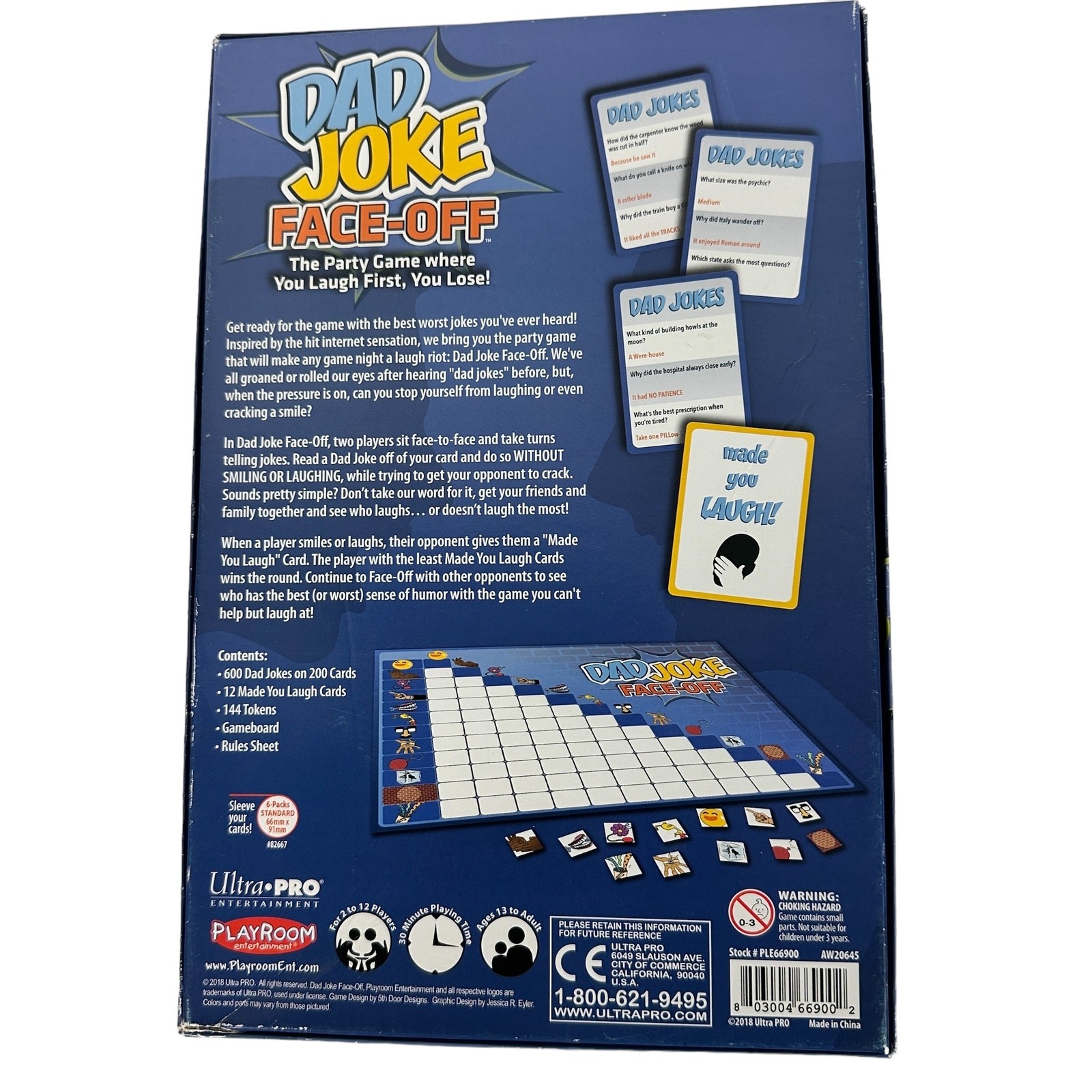 Dad Joke Face Off Party Board Game 2 to 12 Players Family Night Age 13+