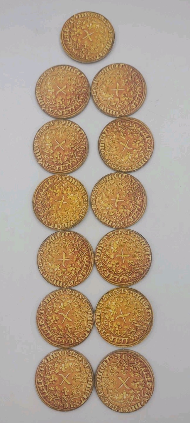 Libertalia Board Game Replacement Part – Booty Cards – 13 Doubloons Of Value 10