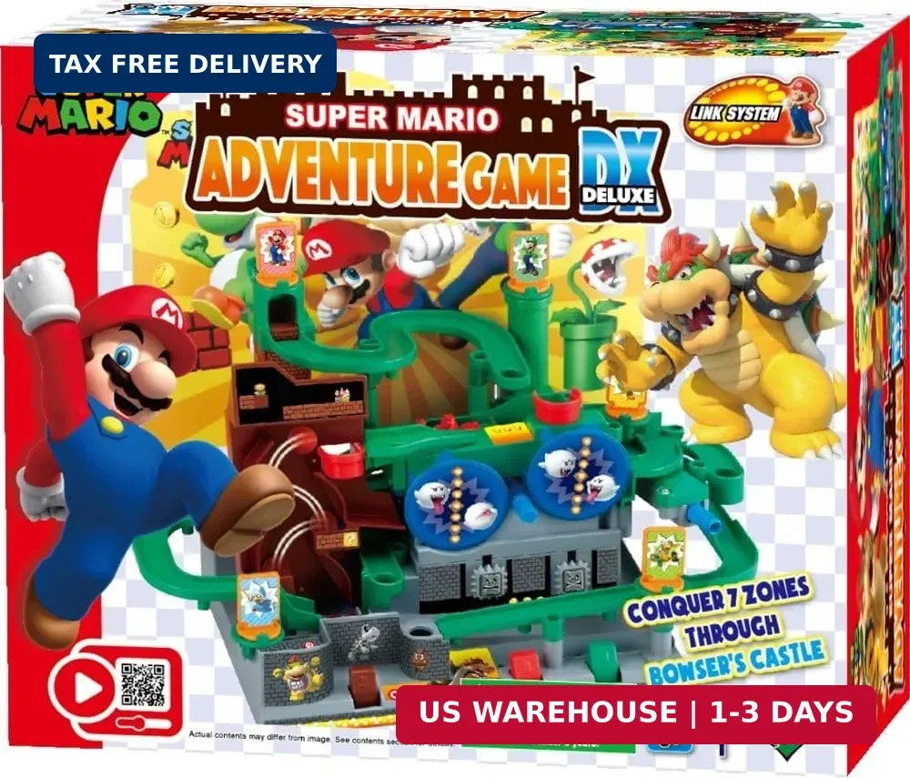 EPOCH Super Mario Adventure Game DX – Tabletop Skill and Action Game with Collec