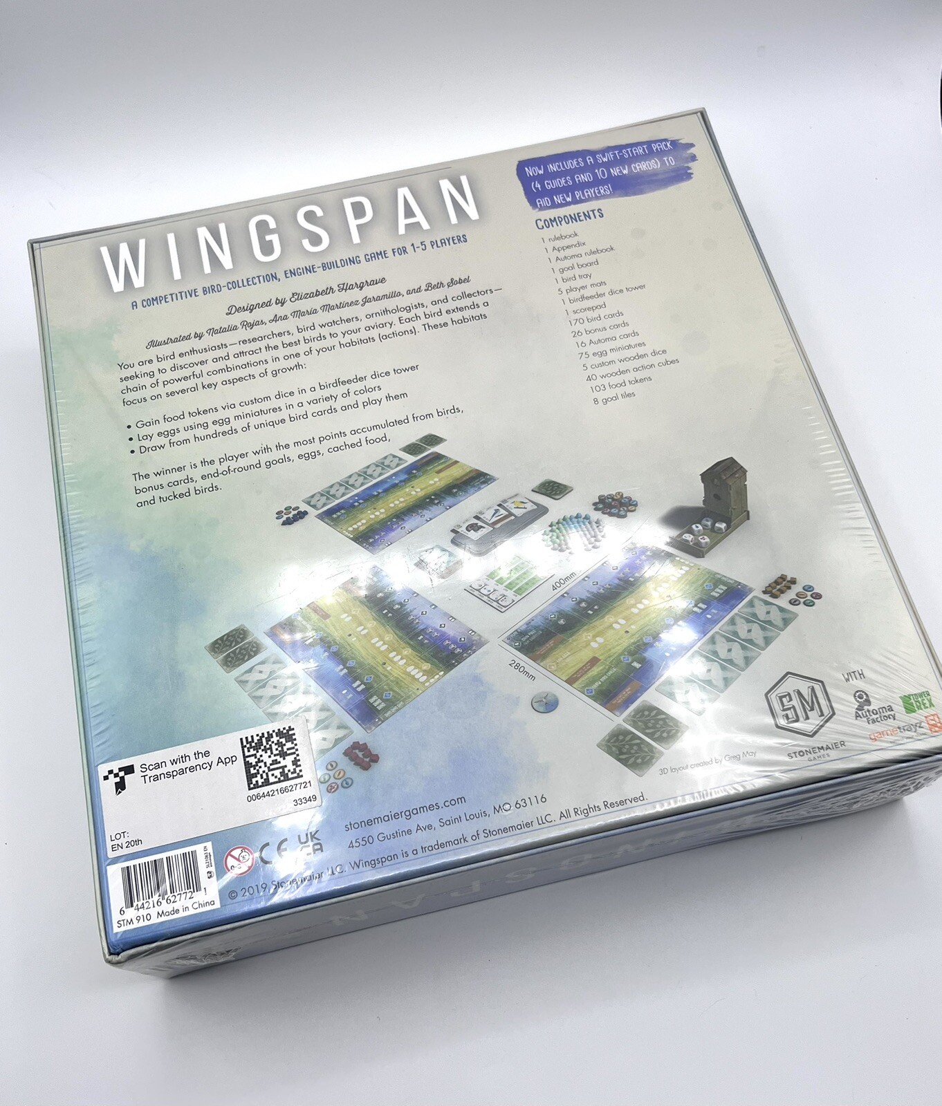 Sealed Wingspan with Swift Start Pack Board Game – NIB