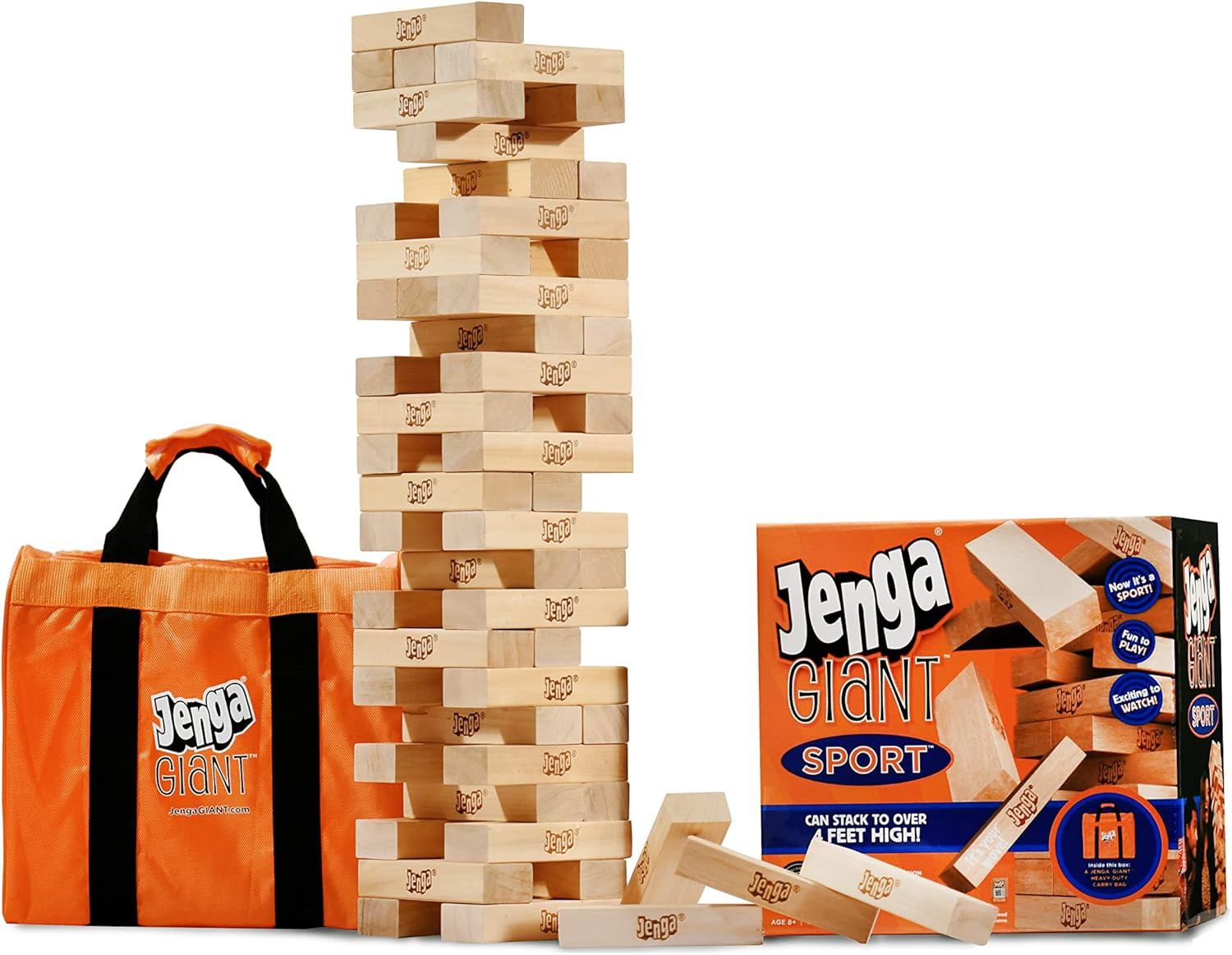Giant Stacking Game with Tournament Chart & Travel Bag – Fun for All Ages!