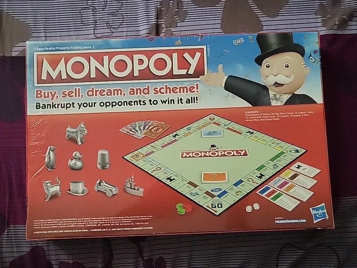 Hasbro Gaming Monopoly C1009 Classic Board Game Sealed-was $40.00