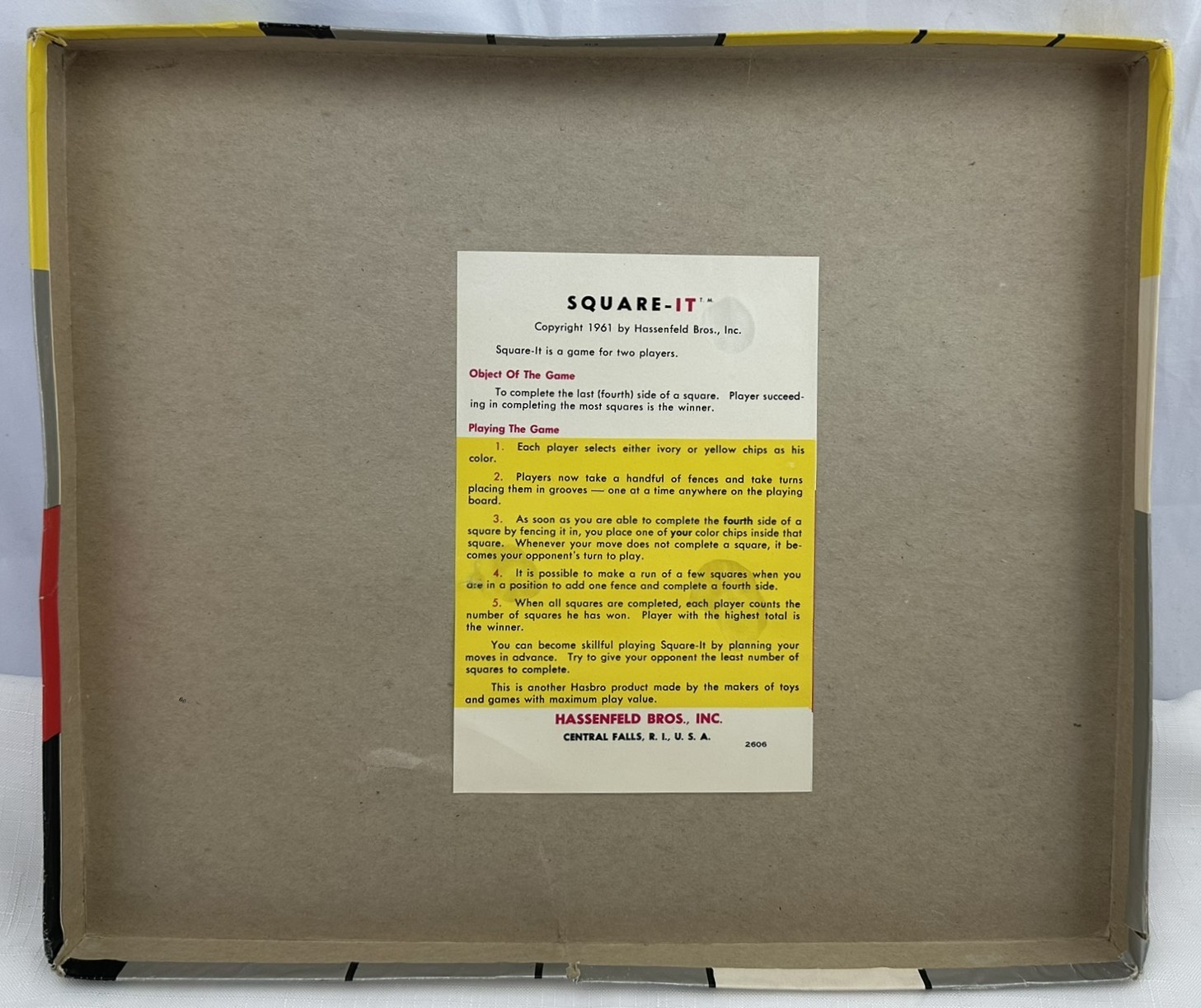 1961 Square It Game by Hasbro Complete in Good Condition FREE SHIPPING