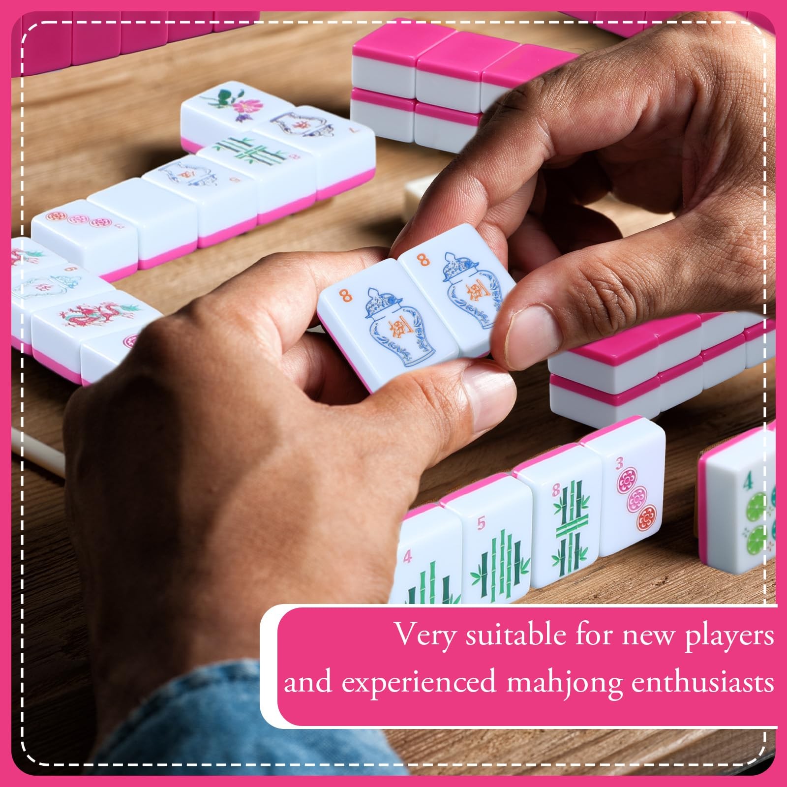Arrowbash 160 Pcs Mini Mahjong Tiles Set 1.2 Inch Tiles American Mahjong Game…