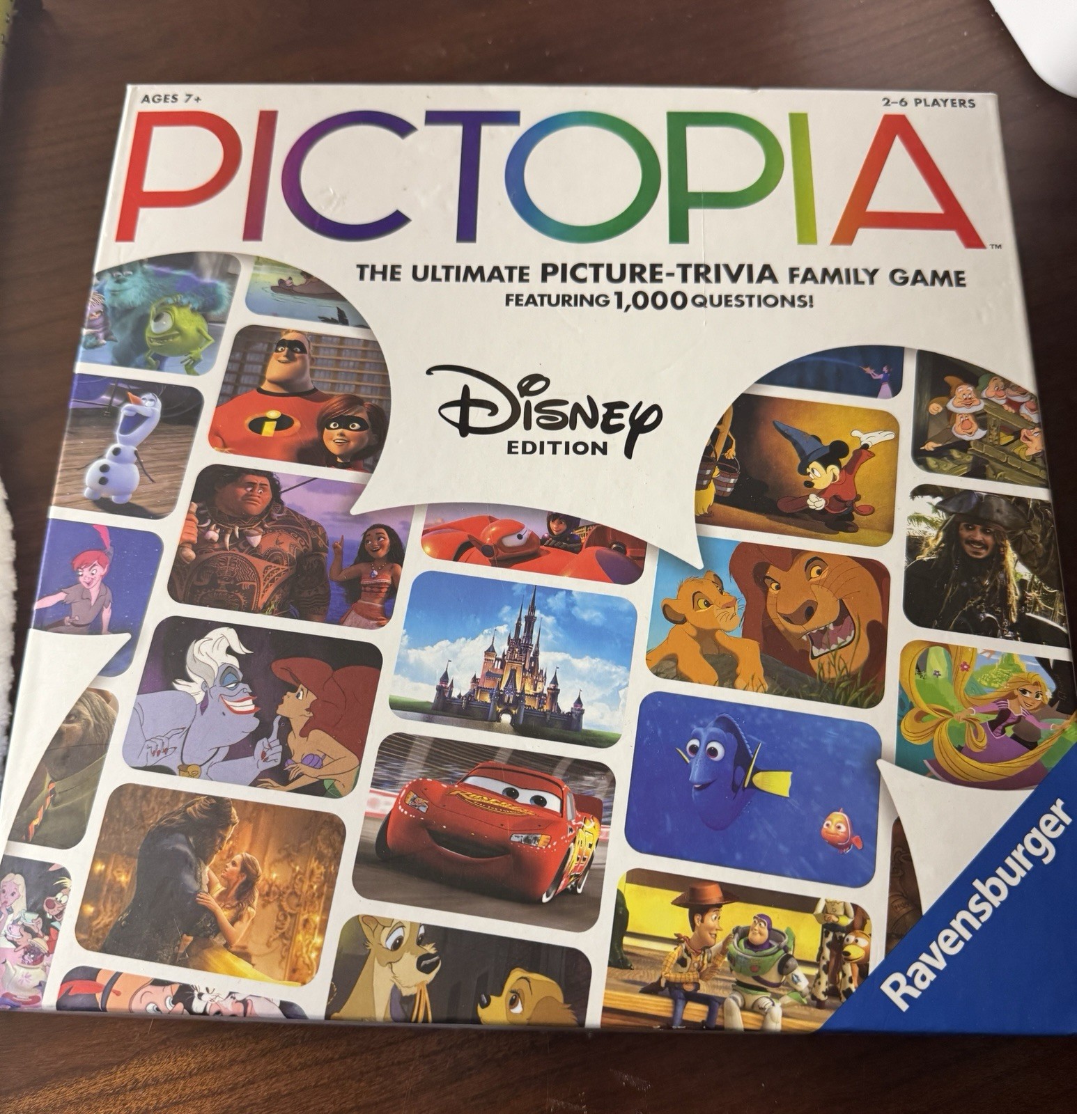Pictopia Disney Edition Picture Trivia Family Game Ravensburger Open Box New