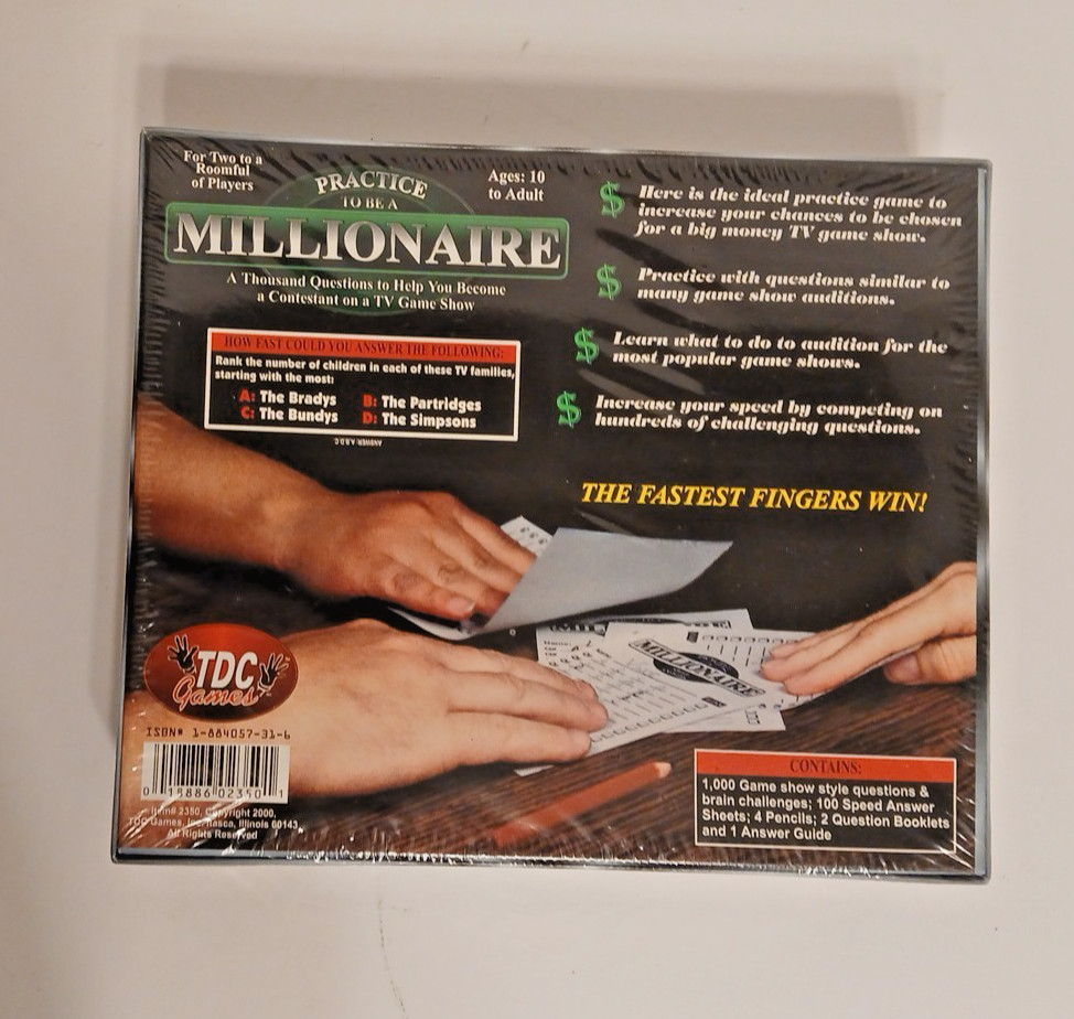 STRIKE IT RICH ON TV🎲PRACTICE TO BE A MILLIONAIRE AGES 10 TO ADULT 💥